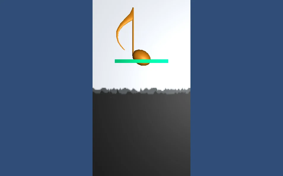 Bass Rhythm gameplay with a musical note and beat bar